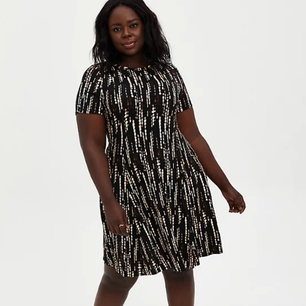 Torrid BLACK TIE-DYE SUPER SOFT MINI DRESS sz 0